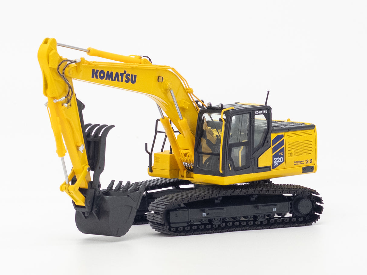 Titan Diecast Custom | 1/50 Scale Komatsu PC220LCi-12 w/ Coupler, Thumb, and 2 Buckets