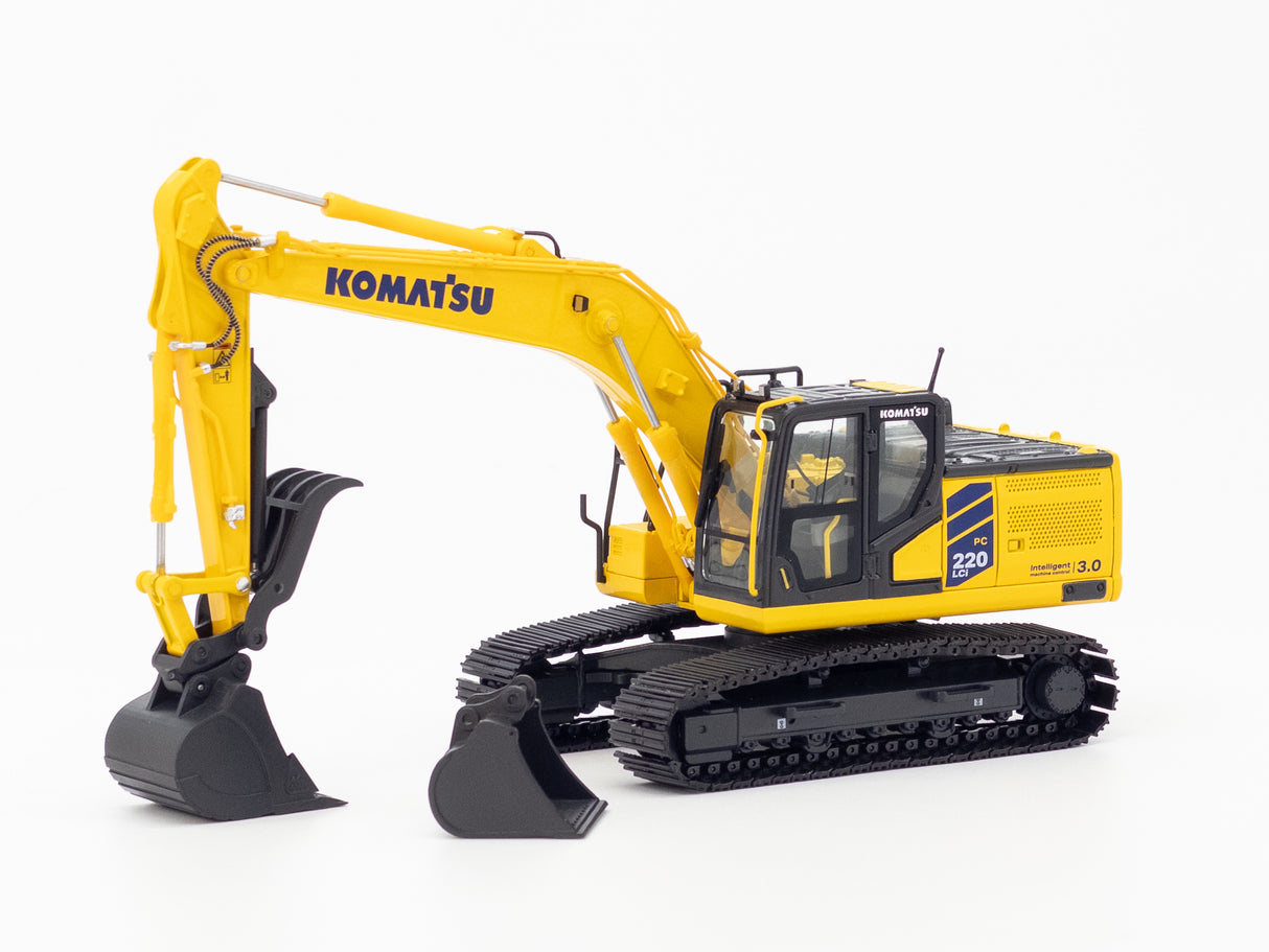 Titan Diecast Custom | 1/50 Scale Komatsu PC220LCi-12 w/ Coupler, Thumb, and 2 Buckets