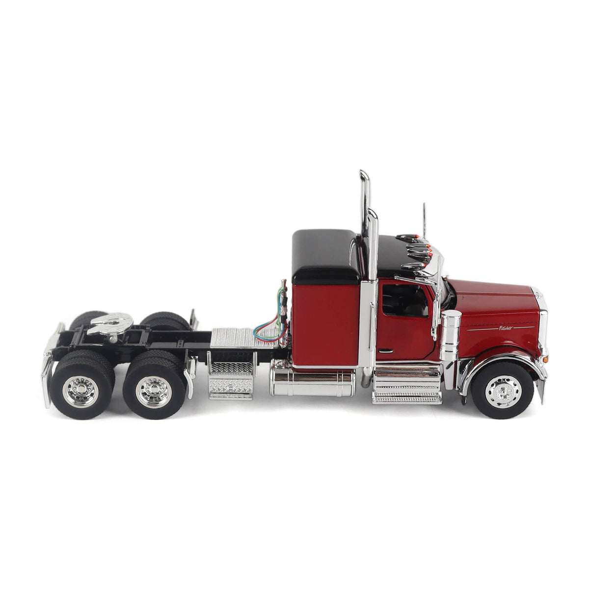 1/50 Scale Diecast Masters Peterbilt 589 Tandem Axle Tractor w/ 58" Sleeper - Legendary Red