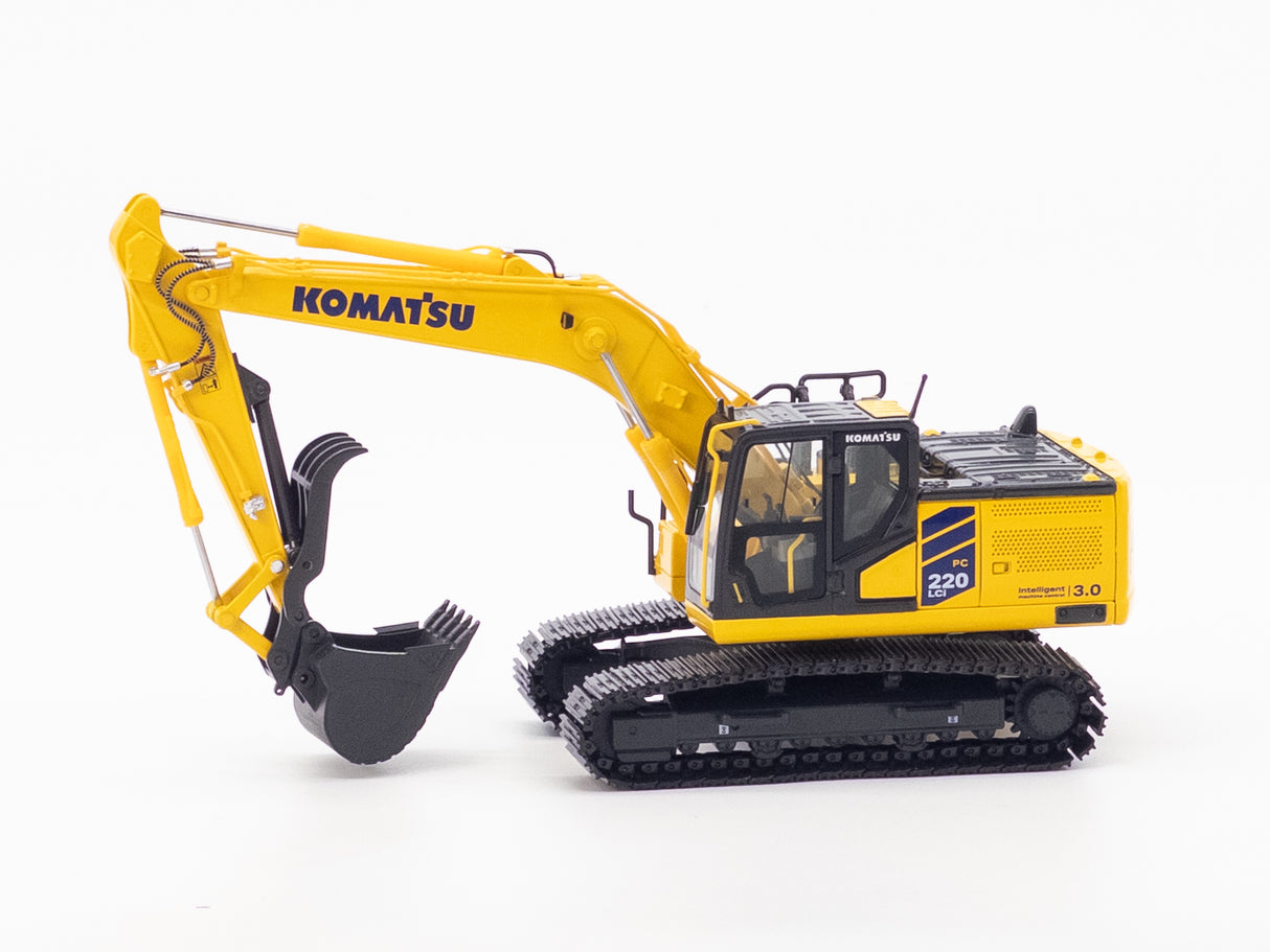 Titan Diecast Custom | 1/50 Scale Komatsu PC220LCi-12 w/ Coupler, Thumb, and 2 Buckets