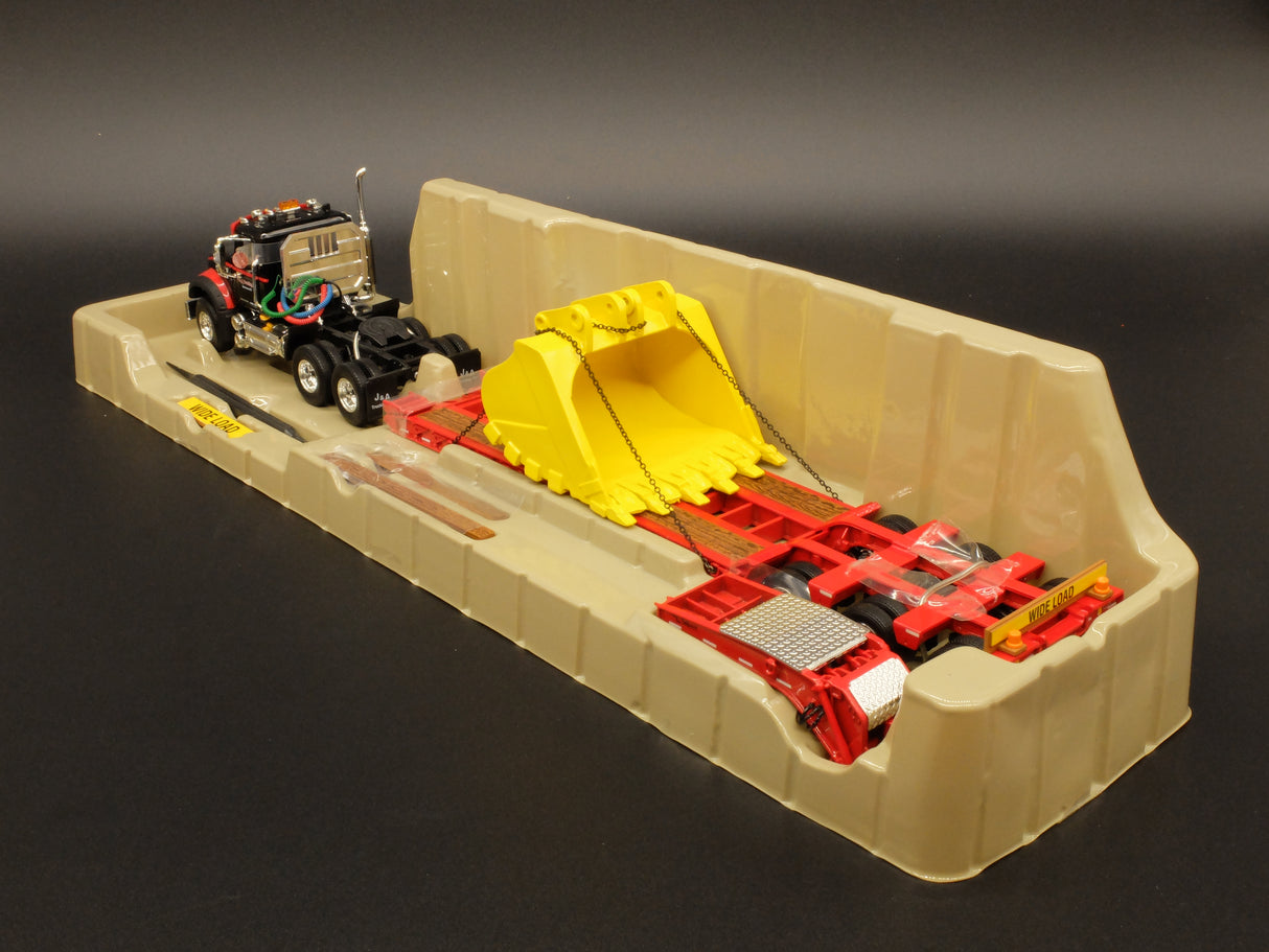 1/50 Scale First Gear Mack Granite w/ Lowboy and Bucket Load - J&A Trucking