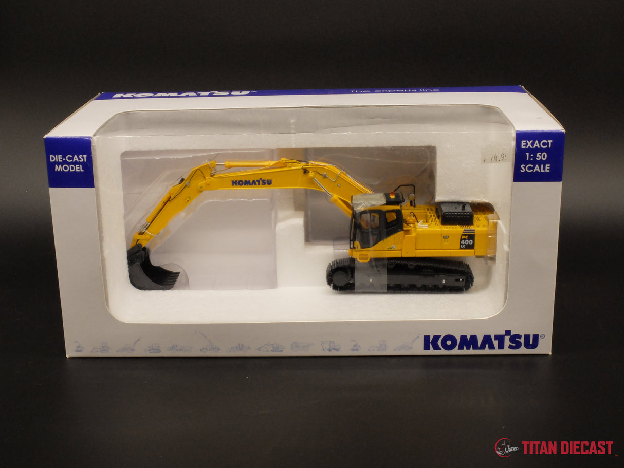 1/50 Scale Universal Hobbies Komatsu PC400 w/ Tilt Cab and Bucket
