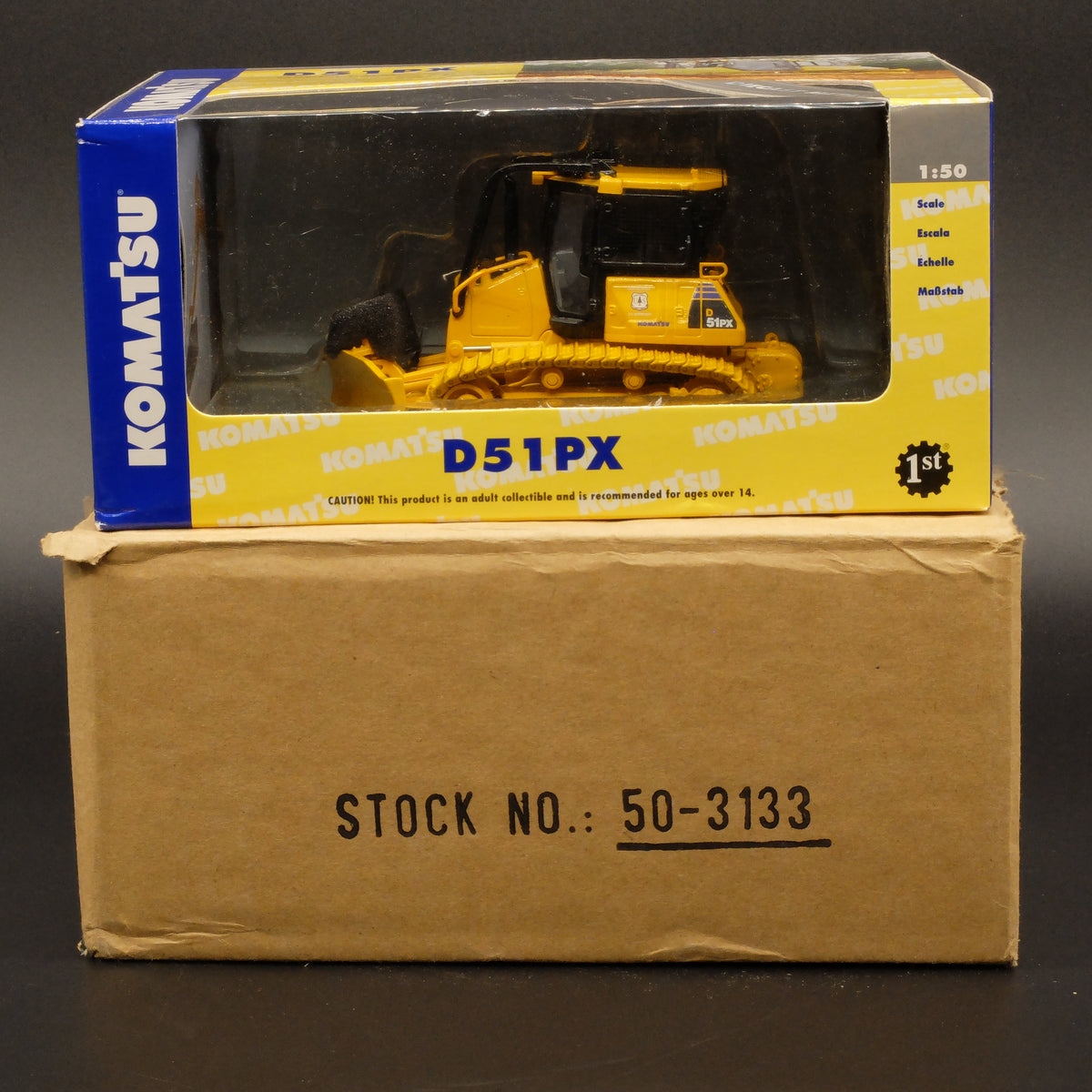 1/50 Scale First Gear US Forest Service Komatsu D51 w/ ROPS and Winch