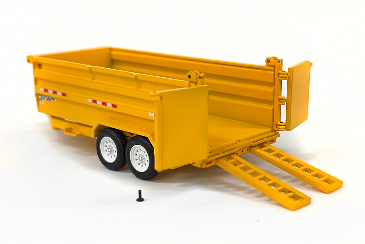 1/50 Scale Weiss Brothers PJ Trailers Dump Trailer - Yellow