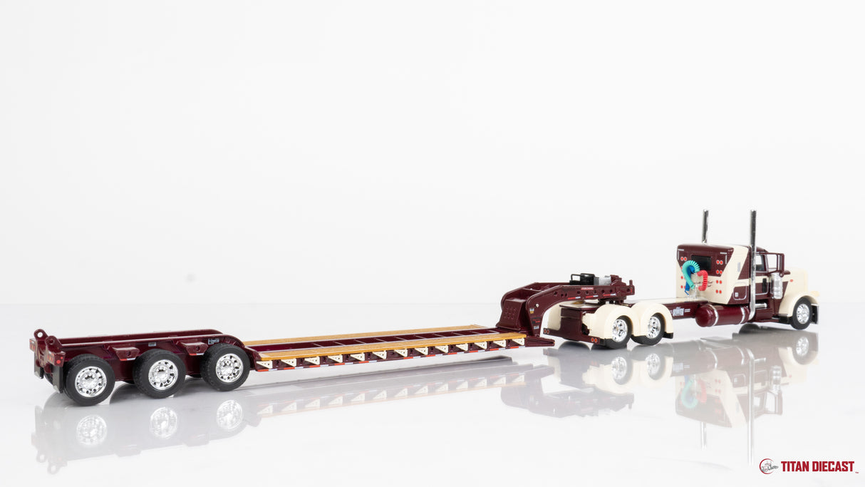 1/64 Scale DCP Peterbilt 389 w/ Fontaine Lowboy - RL Spartz Trucking 60-1697
