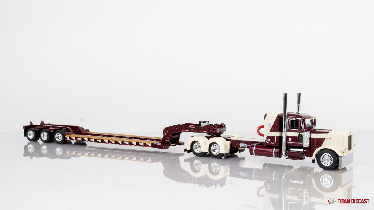 1/64 Scale DCP Peterbilt 389 w/ Fontaine Lowboy - RL Spartz Trucking 60-1697