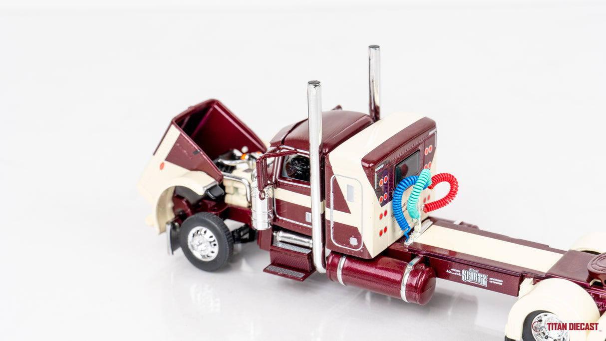 1/64 Scale DCP Peterbilt 389 w/ Fontaine Lowboy - RL Spartz Trucking 60-1697