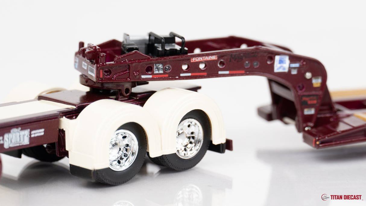 1/64 Scale DCP Peterbilt 389 w/ Fontaine Lowboy - RL Spartz Trucking 60-1697