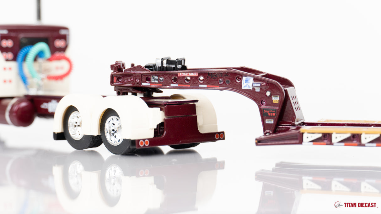 1/64 Scale DCP Peterbilt 389 w/ Fontaine Lowboy - RL Spartz Trucking 60-1697