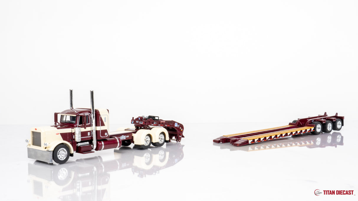 1/64 Scale DCP Peterbilt 389 w/ Fontaine Lowboy - RL Spartz Trucking 60-1697