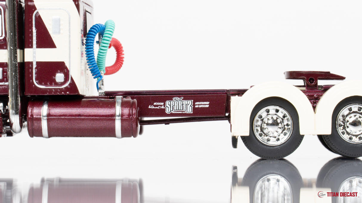 1/64 Scale DCP Peterbilt 389 w/ Fontaine Lowboy - RL Spartz Trucking 60-1697