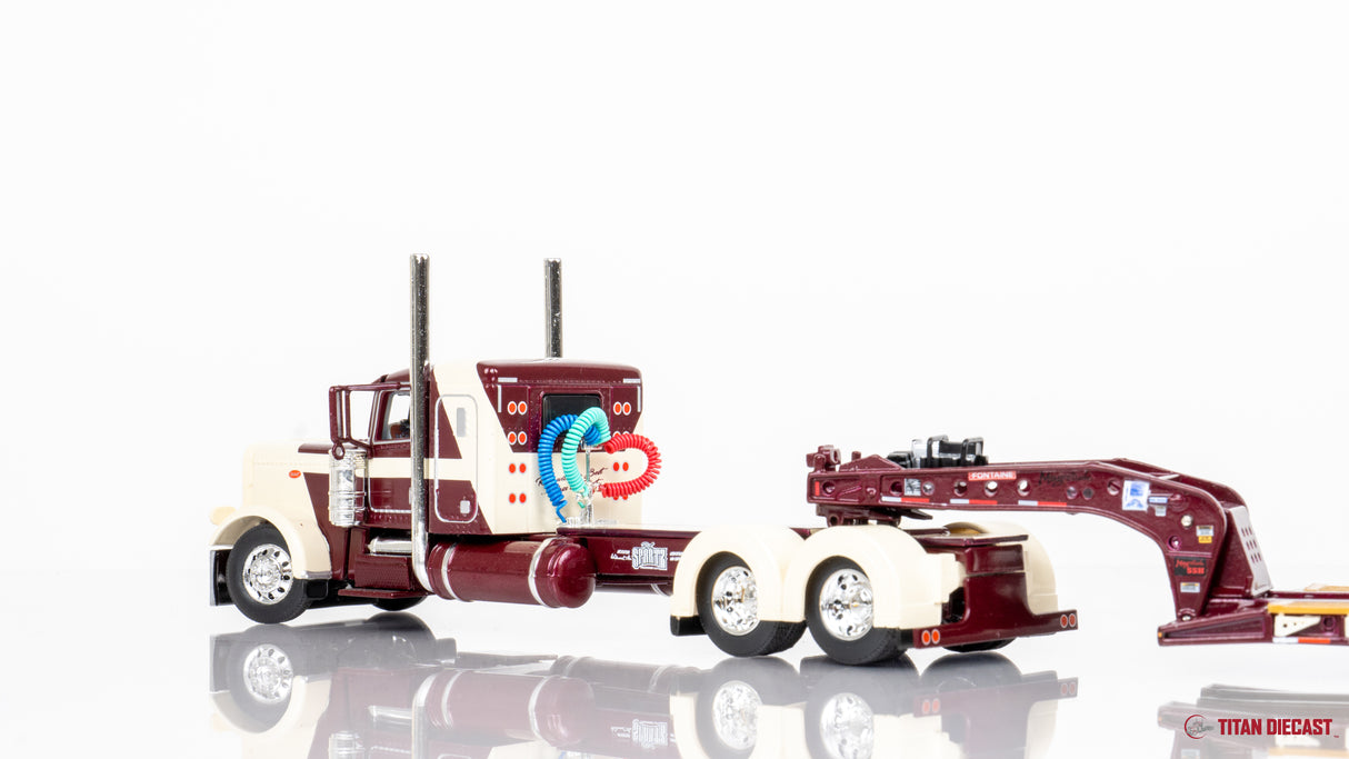 1/64 Scale DCP Peterbilt 389 w/ Fontaine Lowboy - RL Spartz Trucking 60-1697