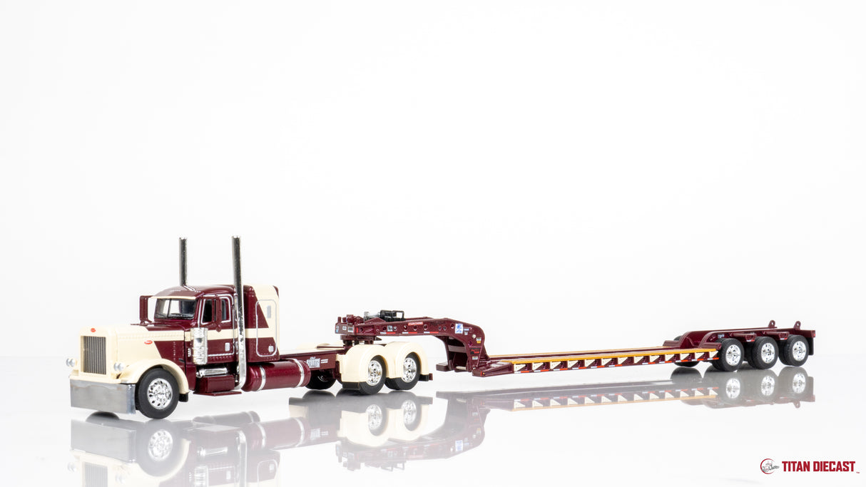 1/64 Scale DCP Peterbilt 389 w/ Fontaine Lowboy - RL Spartz Trucking 60-1697