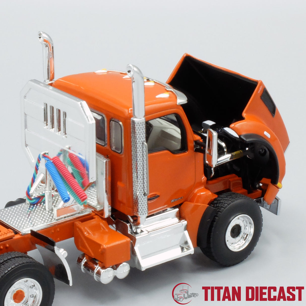 1/50 Scale Kenworth T880 w/ East Genesis Dump Trailer - Burnt Orange/Chrome