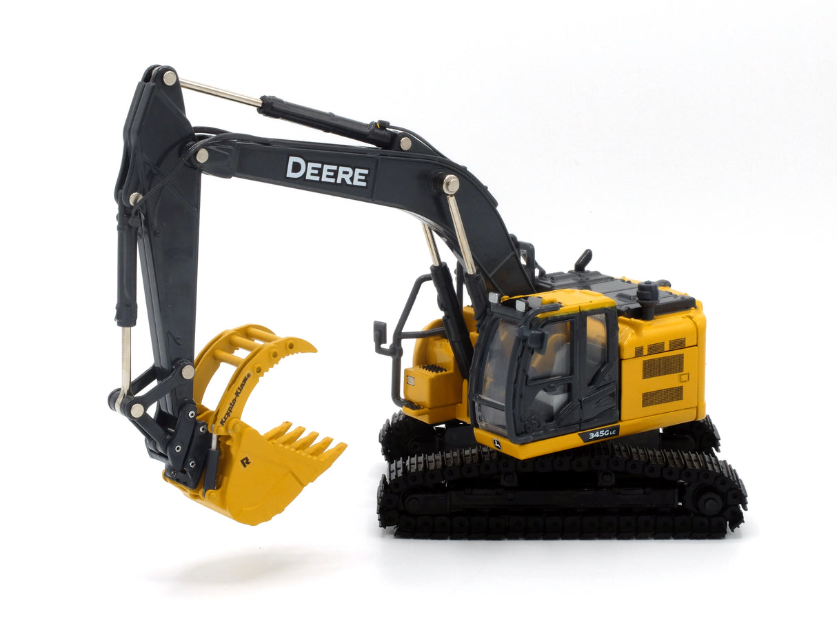 35 Ton Rockland Krypto Klaw® Bucket w/ Coupler - Deere Yellow (Fits Ertl Deere 345G)