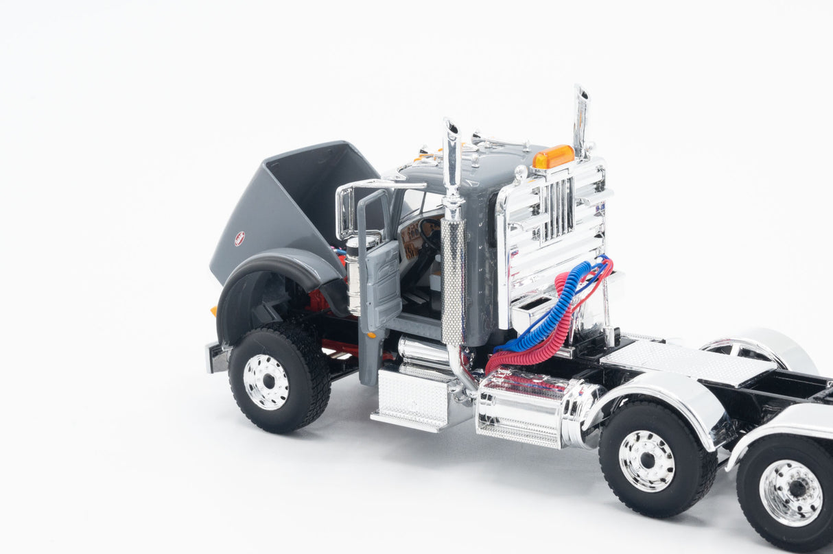 NOW IN STOCK - 1/50 Scale First Gear Peterbilt 367 w/ Talbert 55SA Lowboy - Northsea Gray - TD Exclusive