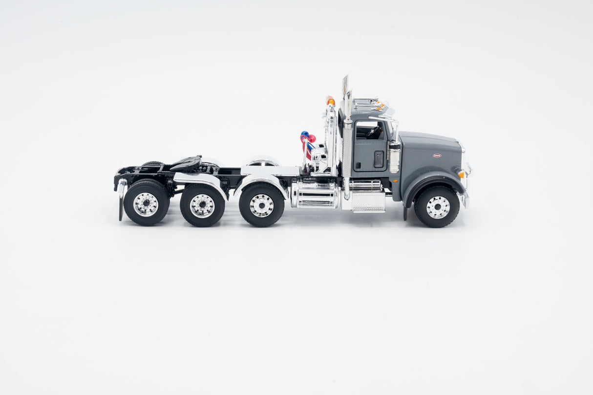 NOW IN STOCK - 1/50 Scale First Gear Peterbilt 367 w/ Talbert 55SA Lowboy - Northsea Gray - TD Exclusive