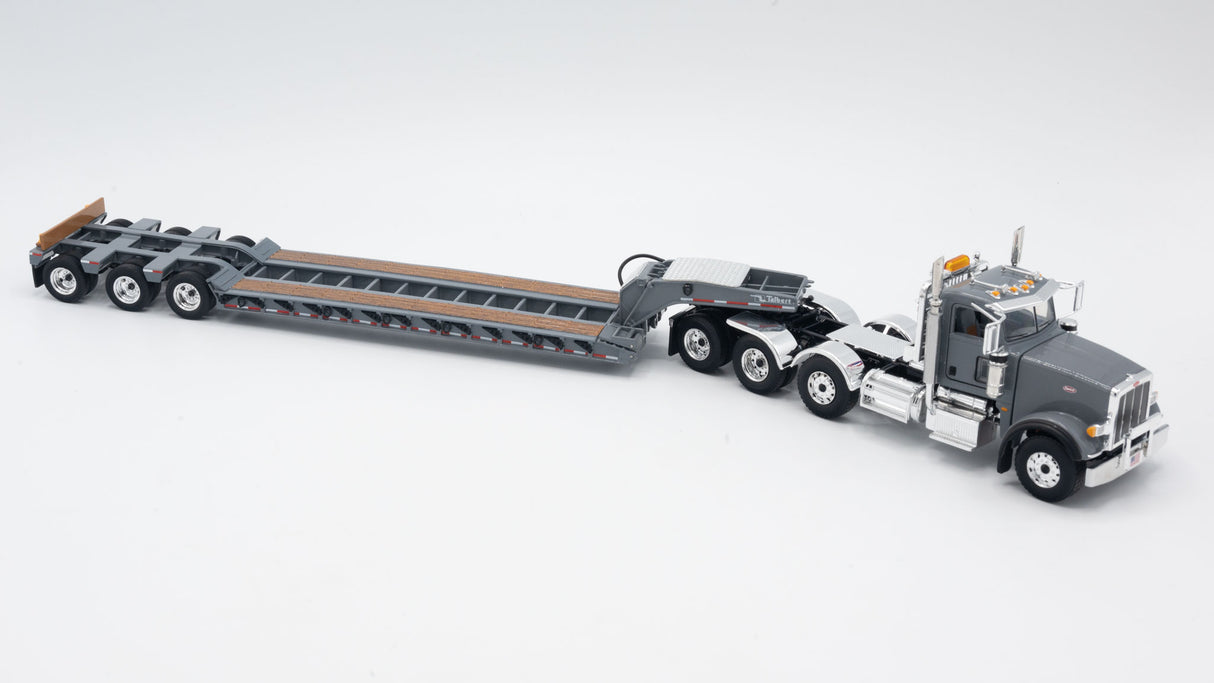 NOW IN STOCK - 1/50 Scale First Gear Peterbilt 367 w/ Talbert 55SA Lowboy - Northsea Gray - TD Exclusive