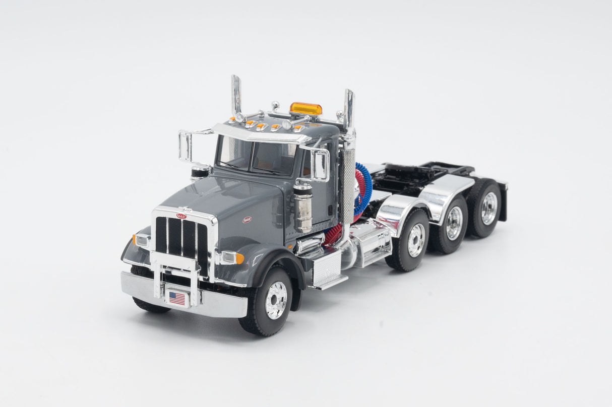 NOW IN STOCK - 1/50 Scale First Gear Peterbilt 367 w/ Talbert 55SA Lowboy - Northsea Gray - TD Exclusive