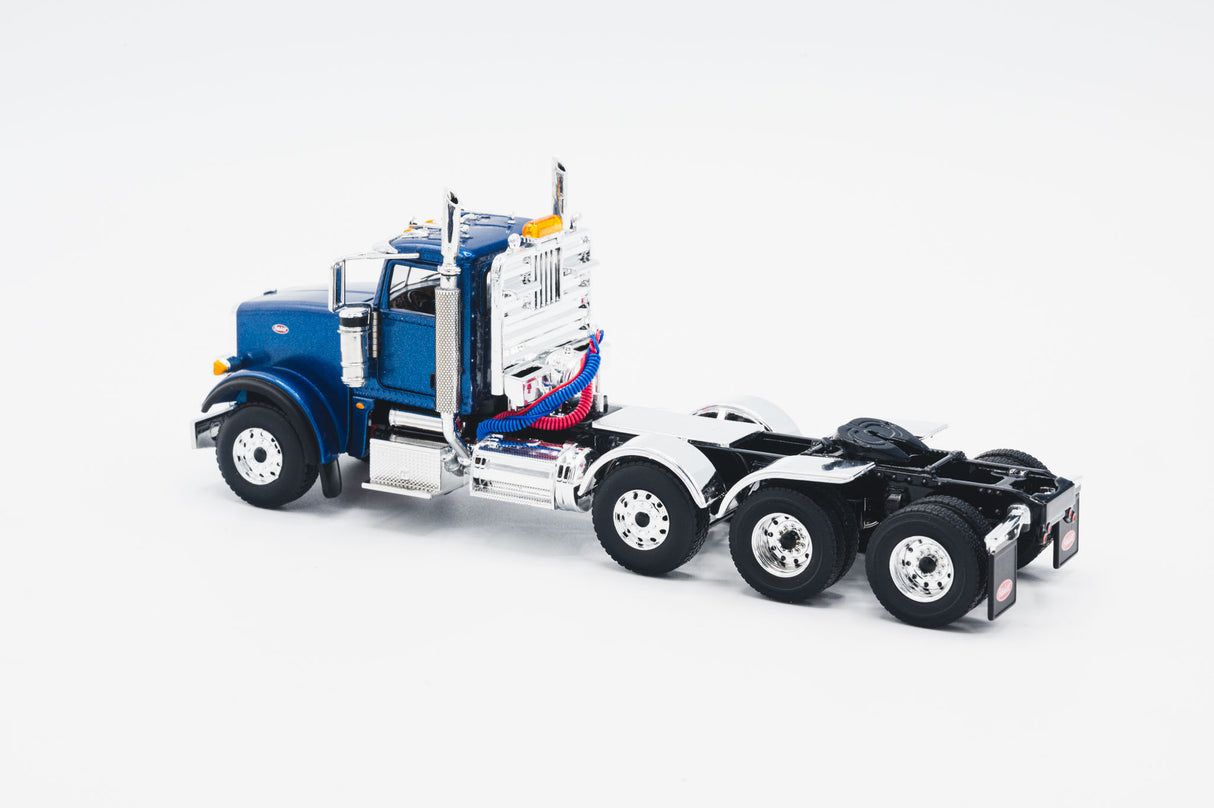 NOW IN STOCK - 1/50 Scale First Gear Peterbilt 367 w/ Talbert 55SA Lowboy - Sovereign Blue - TD Exclusive