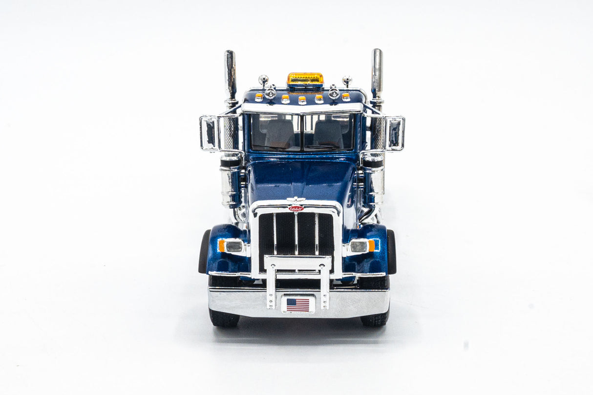 NOW IN STOCK - 1/50 Scale First Gear Peterbilt 367 w/ Talbert 55SA Lowboy - Sovereign Blue - TD Exclusive