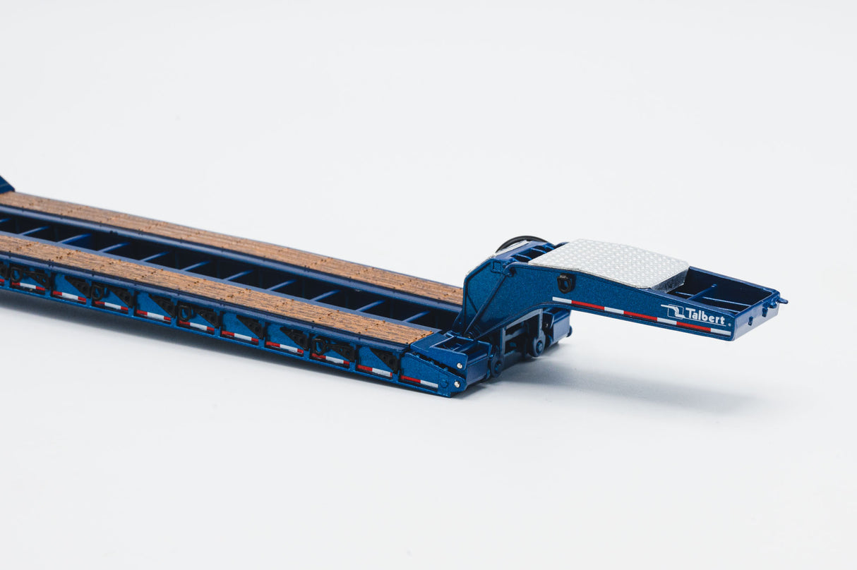 NOW IN STOCK - 1/50 Scale First Gear Peterbilt 367 w/ Talbert 55SA Lowboy - Sovereign Blue - TD Exclusive