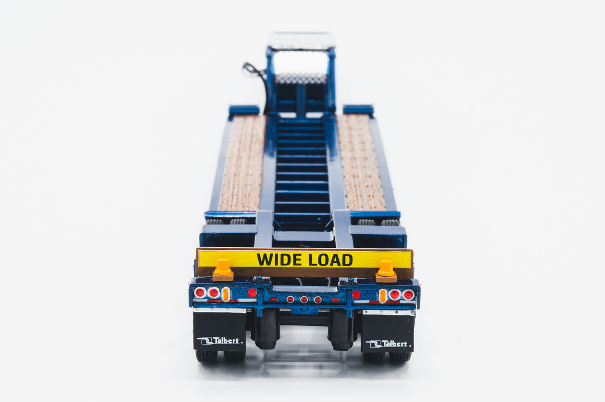 NOW IN STOCK - 1/50 Scale First Gear Peterbilt 367 w/ Talbert 55SA Lowboy - Sovereign Blue - TD Exclusive