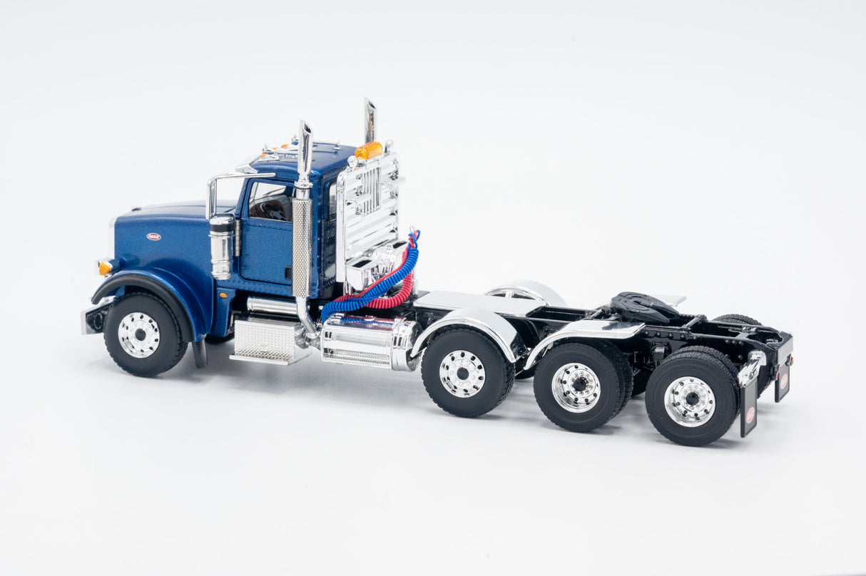 NOW IN STOCK - 1/50 Scale First Gear Peterbilt 367 w/ Talbert 55SA Lowboy - Sovereign Blue - TD Exclusive
