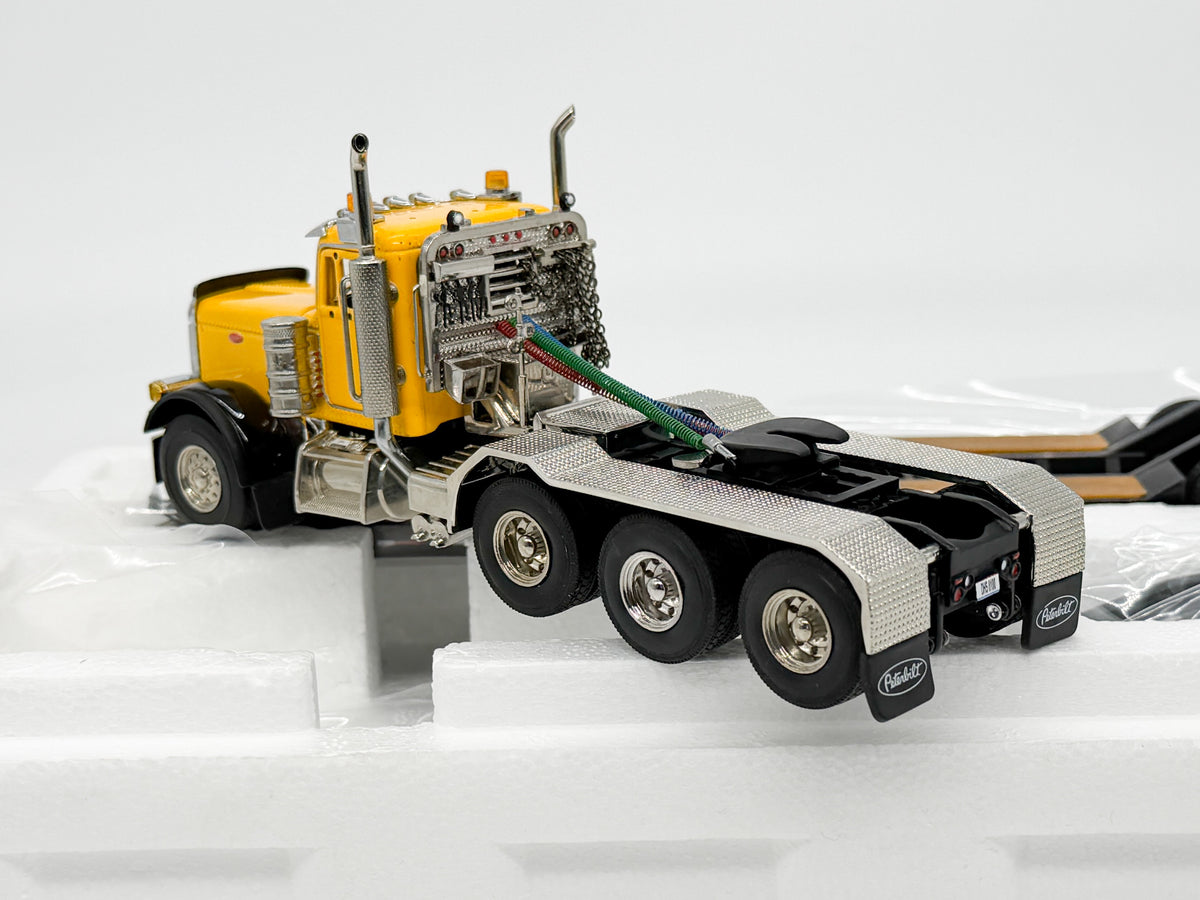 1/50 Sword Peterbilt 379 w/ Rogers Lowboy - Yellow/Black