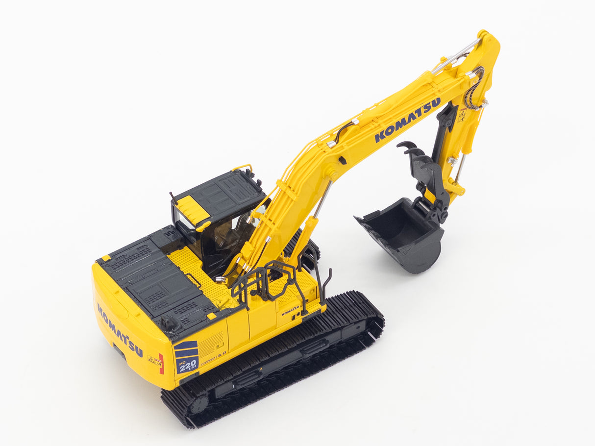Titan Diecast Custom | 1/50 Scale Komatsu PC220LCi-12 w/ Coupler, Thumb, and 2 Buckets