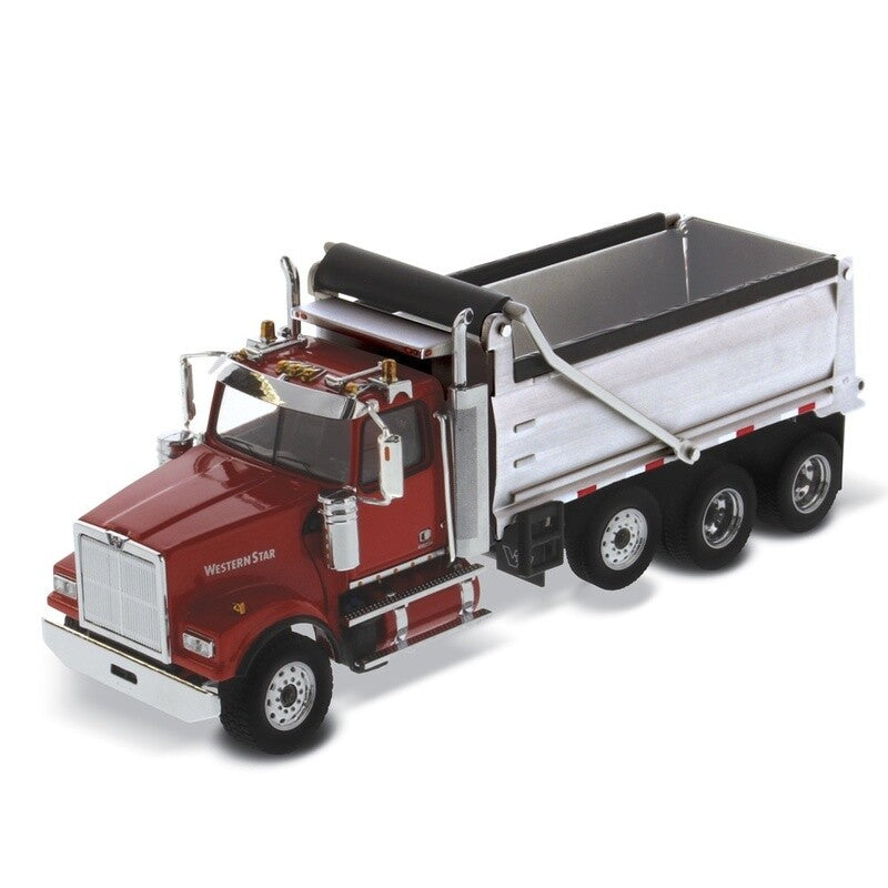 Western Star 4900 3-Axle SF Dump Truck - Red/Silver