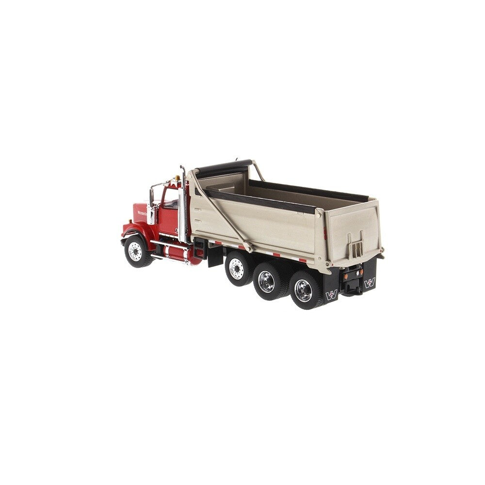 Western Star 4900 3-Axle SF Dump Truck - Red/Silver