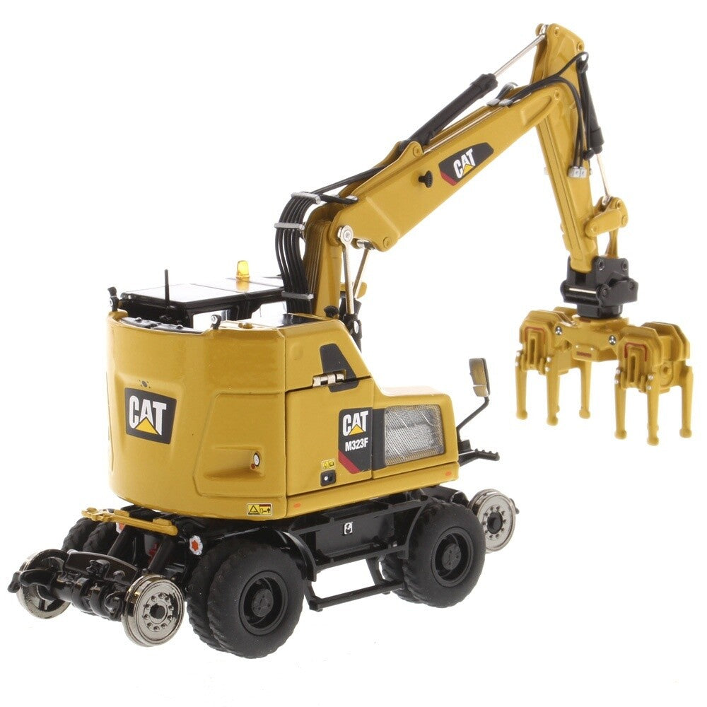 Caterpillar M323F Railroad Wheeled Excavator - Cat Yellow