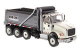 International HX620 Three Axle Dump Truck - White/Gray