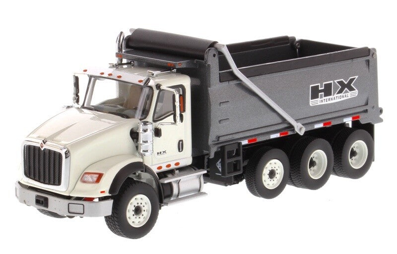 International HX620 Three Axle Dump Truck - White/Gray