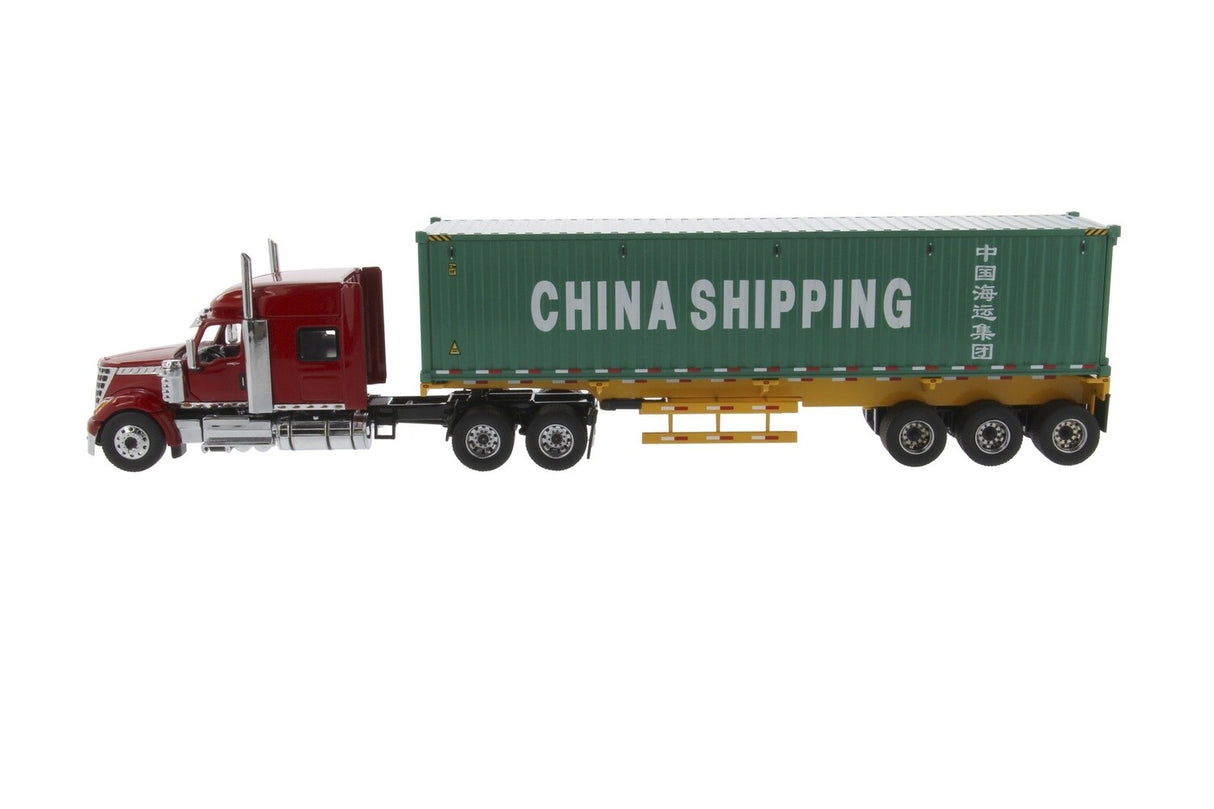 International LoneStar Day Cab w/40' Container - China Shipping