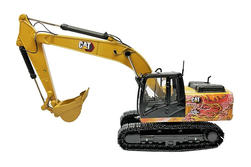 Caterpillar 320 GX Excavator w/Dragon Totem Decoration