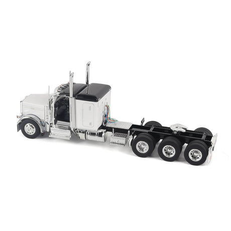 1/50 Scale Diecast Masters Peterbilt 589 Tri-Axle Tractor w/ 58" Sleeper - White