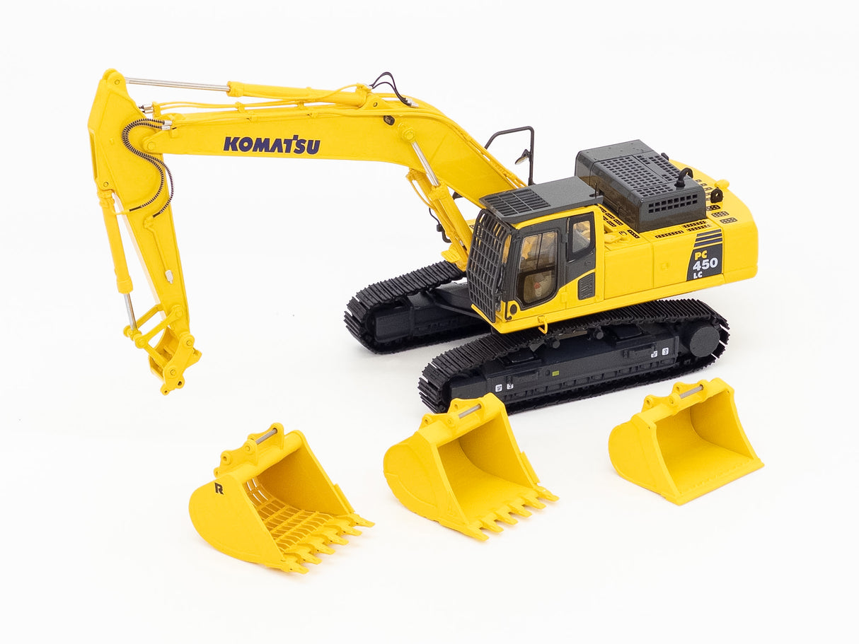 Titan Diecast Custom | 1/50 Scale Komatsu PC450 with 3 Attachments