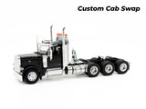 1/50 Scale Diecast Masters Peterbilt 589 Tri Axle Tractor - Black