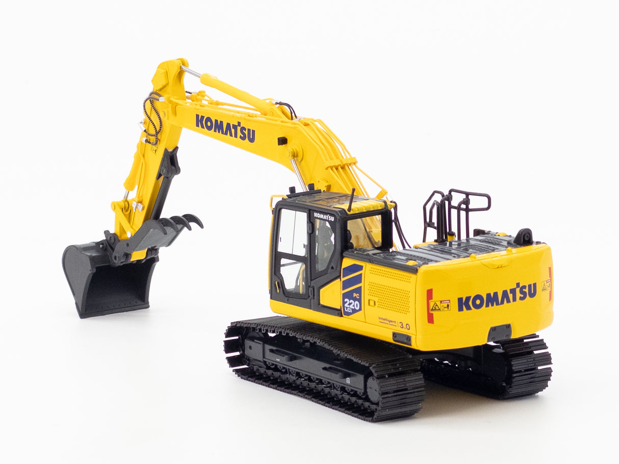 Titan Diecast Custom | 1/50 Scale Komatsu PC220LCi-12 w/ Coupler, Thumb, and 2 Buckets