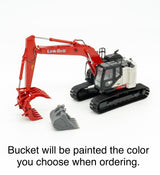 Titan Diecast Custom | 1/50 Scale Link-Belt 355X4S Excavator w/ Bucket and Rockland Krypto Klaw Rake