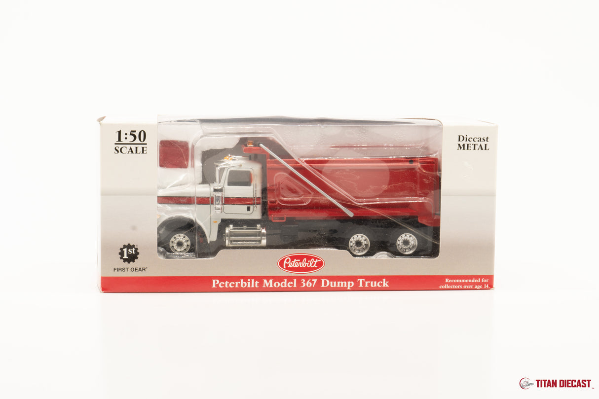1/50 Scale Peterbilt 367 Dump Truck - Red/White