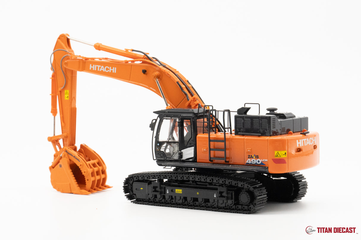 CUSTOM 1/50 Scale Hitachi ZX490LCH-6 w/ All-Metal Krypto Klaw Bucket