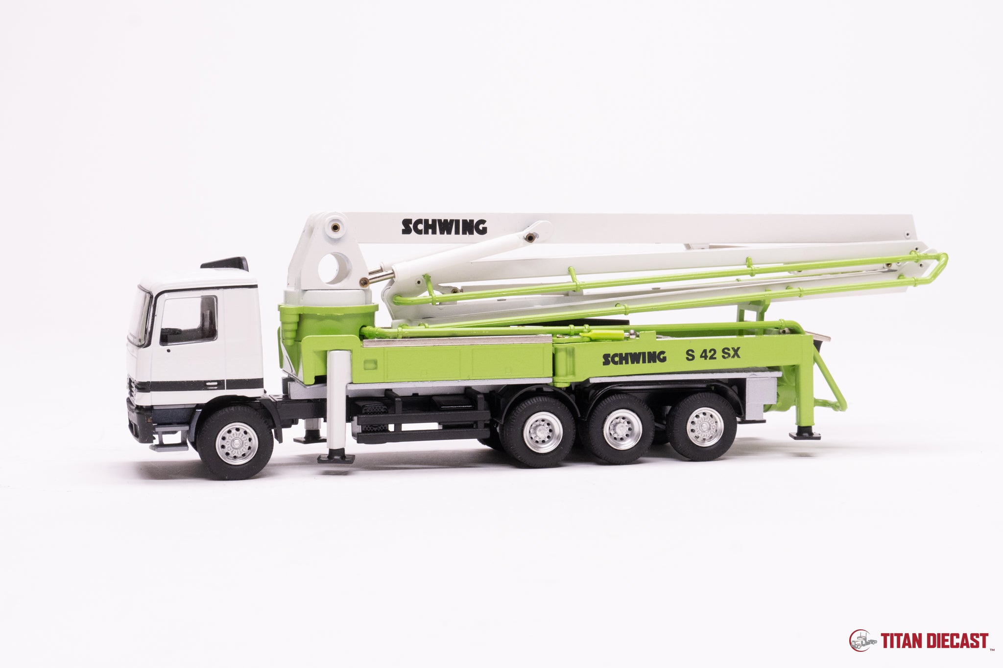 建機 重機 コンラッド SCHWING ポンプ車 1/50 ミニチュア MD-122 Conrad Schwing S 42 SX Concrete Pump – Titan Diecast LLC