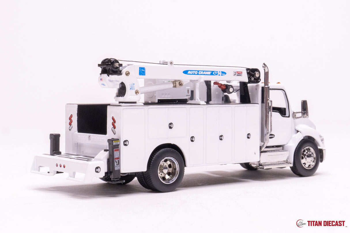 1/50 Scale Diecast Masters Kenworth T380 with Auto Crane Service Body - White