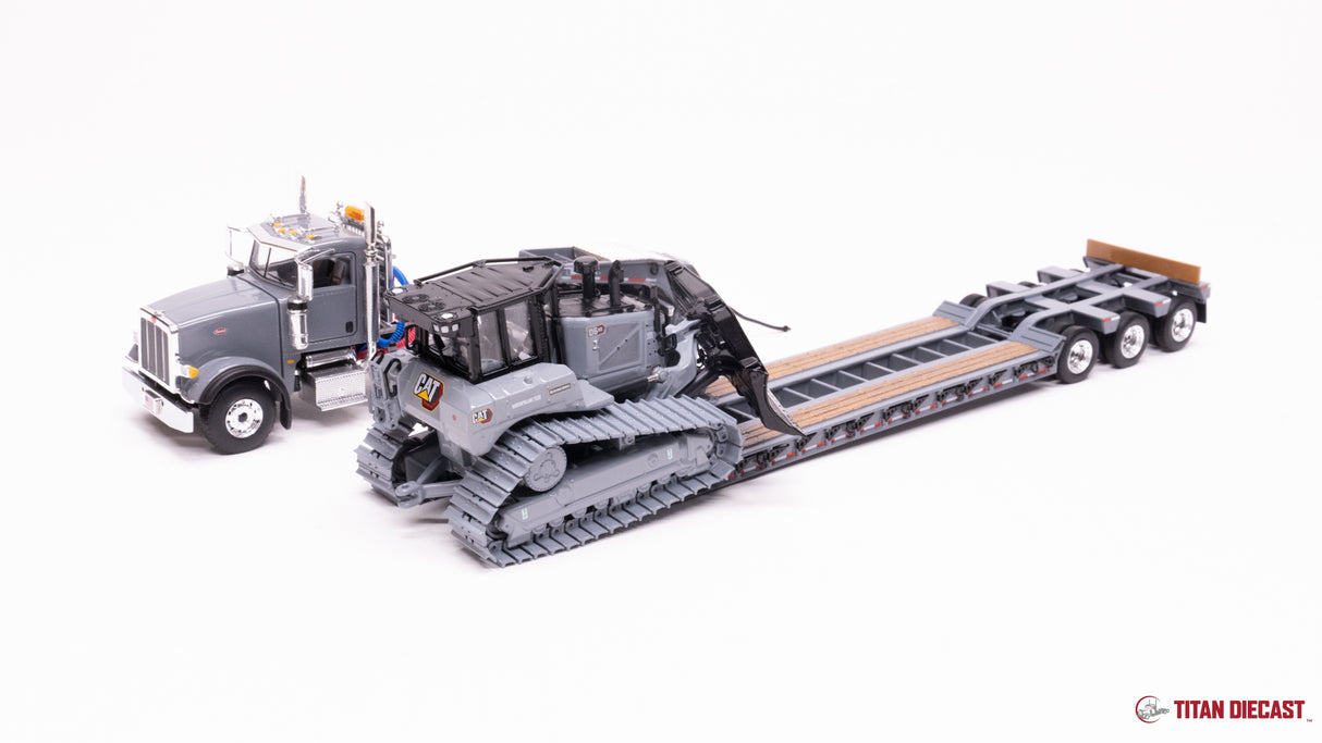 Combo Deal - Peterbilt Lowboy and Cat D6 in Matching Gray