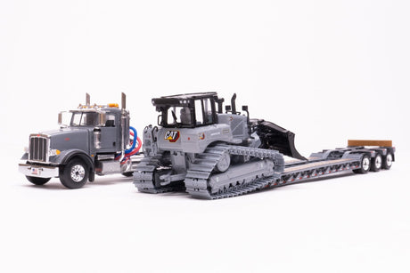 Combo Deal - Peterbilt Lowboy and Cat D6 in Matching Gray