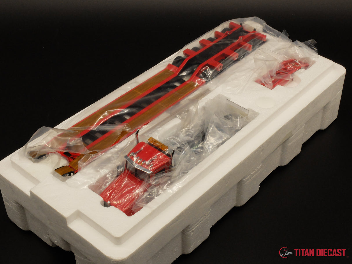 1/50 Scale Sword Kenworth T800 w/ Rogers Lowboy - Red
