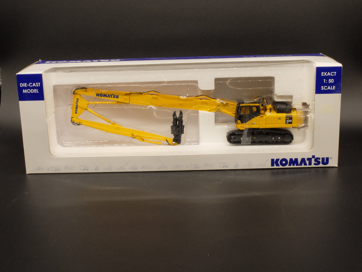 1/50 Scale Universal Hobbies Komatsu PC450 High Reach Demo Excavator